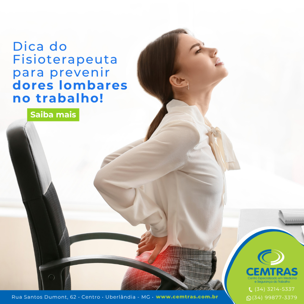 DICA DO FISIOTERAPEUTA PARA PREVENIR DORES LOMBARES NO TRABALHO! Sente dor nas costas depois de um dia de trabalho? A dor lombar é um incômodo comum, mas pode ser prevenida com hábitos simples.