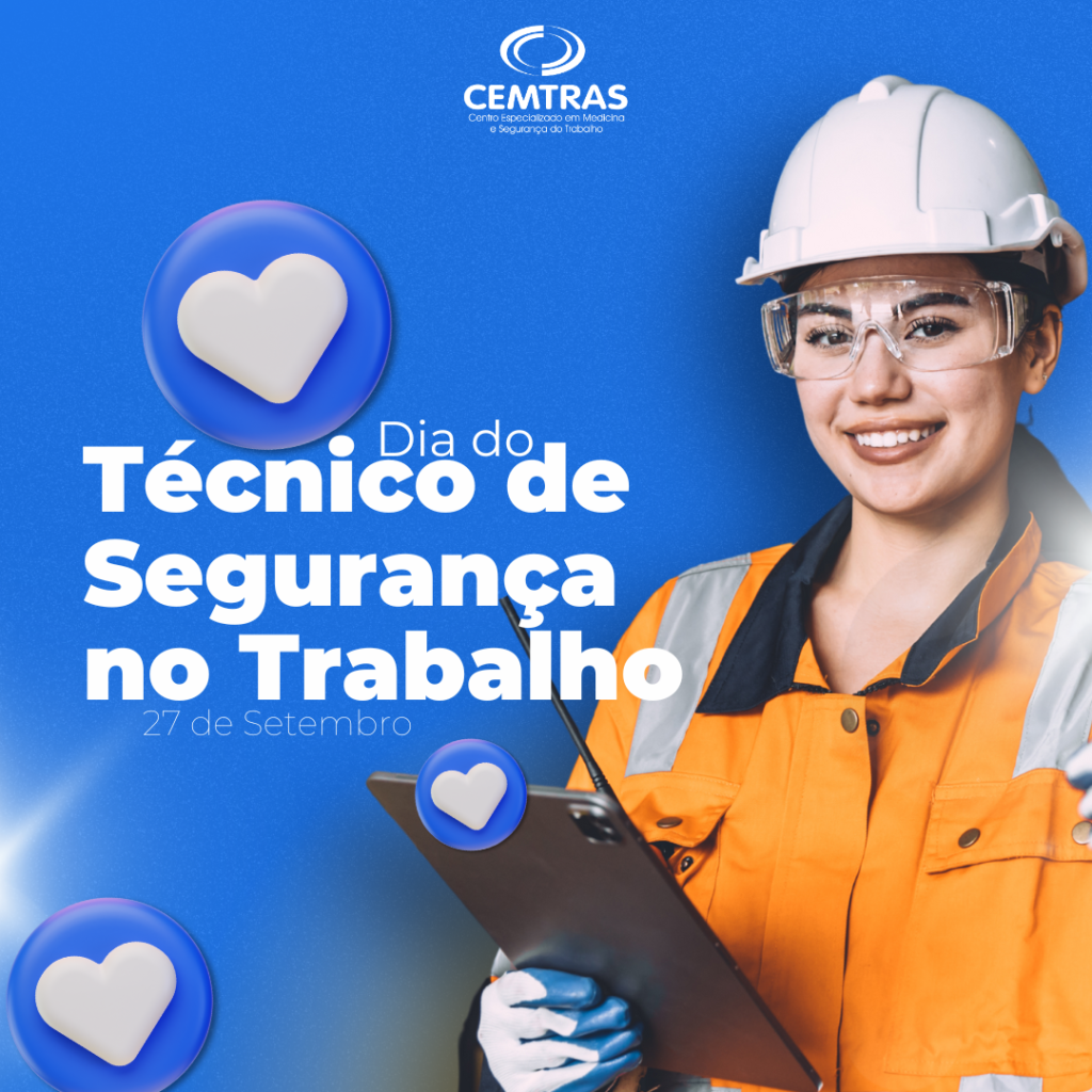 Dia do Técnico de Segurança do Trabalho. Hoje celebramos os profissionais que dedicam sua carreira a proteger vidas, prevenir acidentes e promover ambientes de trabalho mais saudáveis e seguros. Nossa homenagem e gratidão a todos os Técnicos de Segurança do Trabalho