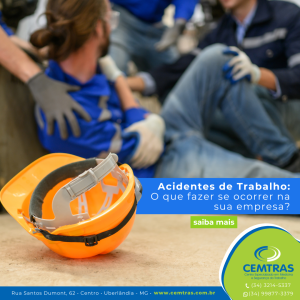 Acidentes de Trabalho: O que fazer se ocorrer na sua empresa? Apesar de evitáveis, acidentes acontecem, mas saber como agir rapidamente faz toda a diferença na segurança e na recuperação do colaborador.