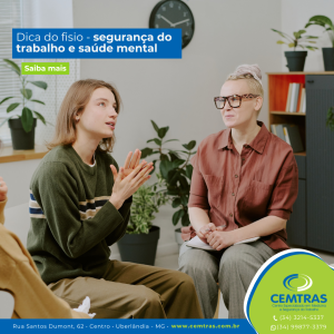 Dica do fisio - segurança do trabalho e saúde mental