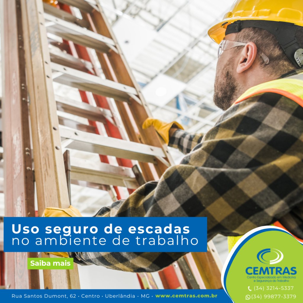 Uso seguro de escadas no ambiente de trabalho