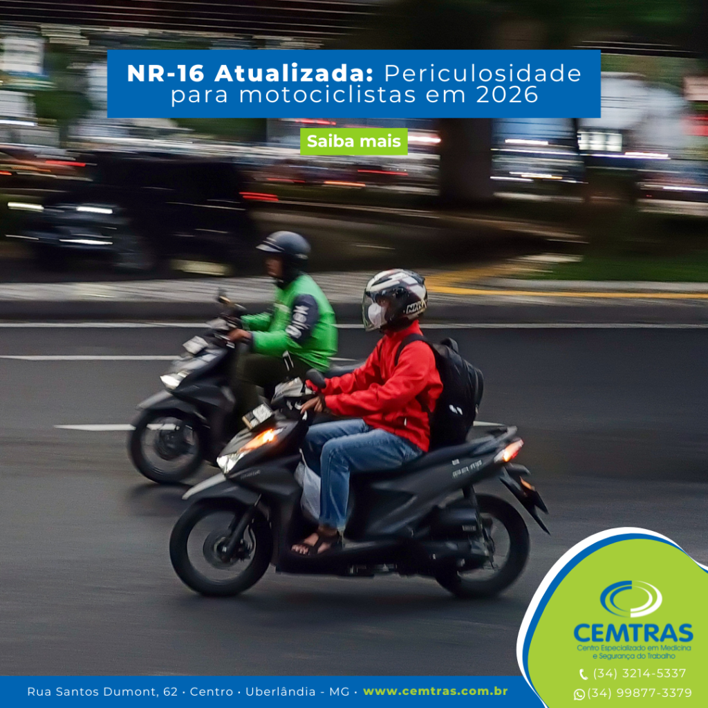 NR-16 Atualizada: Periculosidade para motociclistas em 2026 . A atualização traz mais segurança jurídica, transparência e proteção ao trabalhador e à empresa.